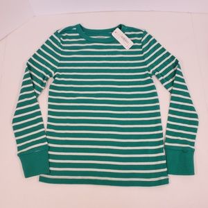 Gymboree Girls Striped Green Long Sleeve Tee 7/8